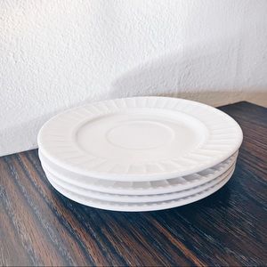 Set of 4 Small White Plates
